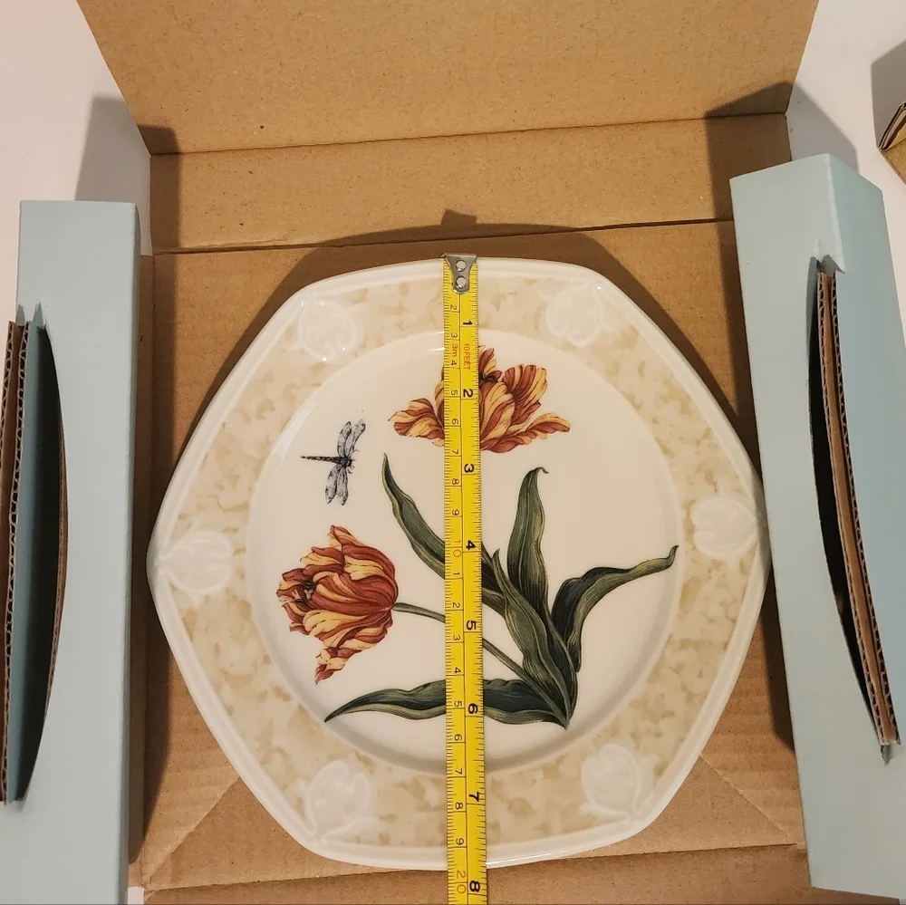 Brand New PartyLite “The Botanical Collection” Glazed Porcelain Dish Tul… - Picture 7 of 8